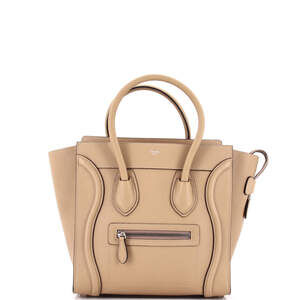 Celine Luggage Bag Grainy Leather Micro #243688C13B